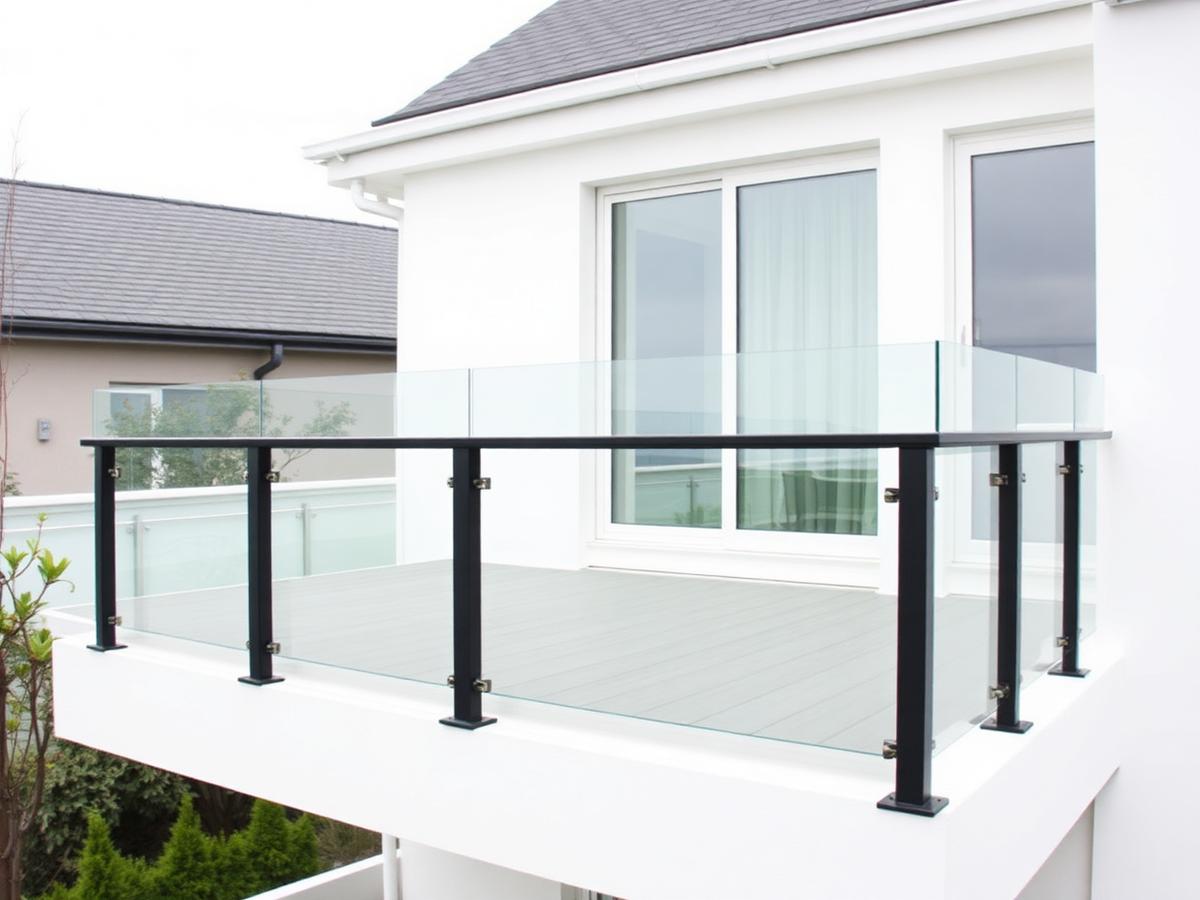 Custom glass and aluminum railing system