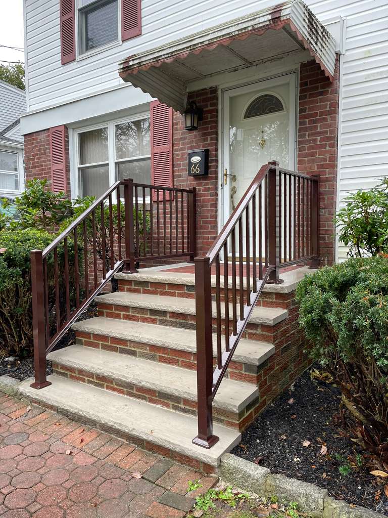 Shingle home ornamental aluminum railings in NJ